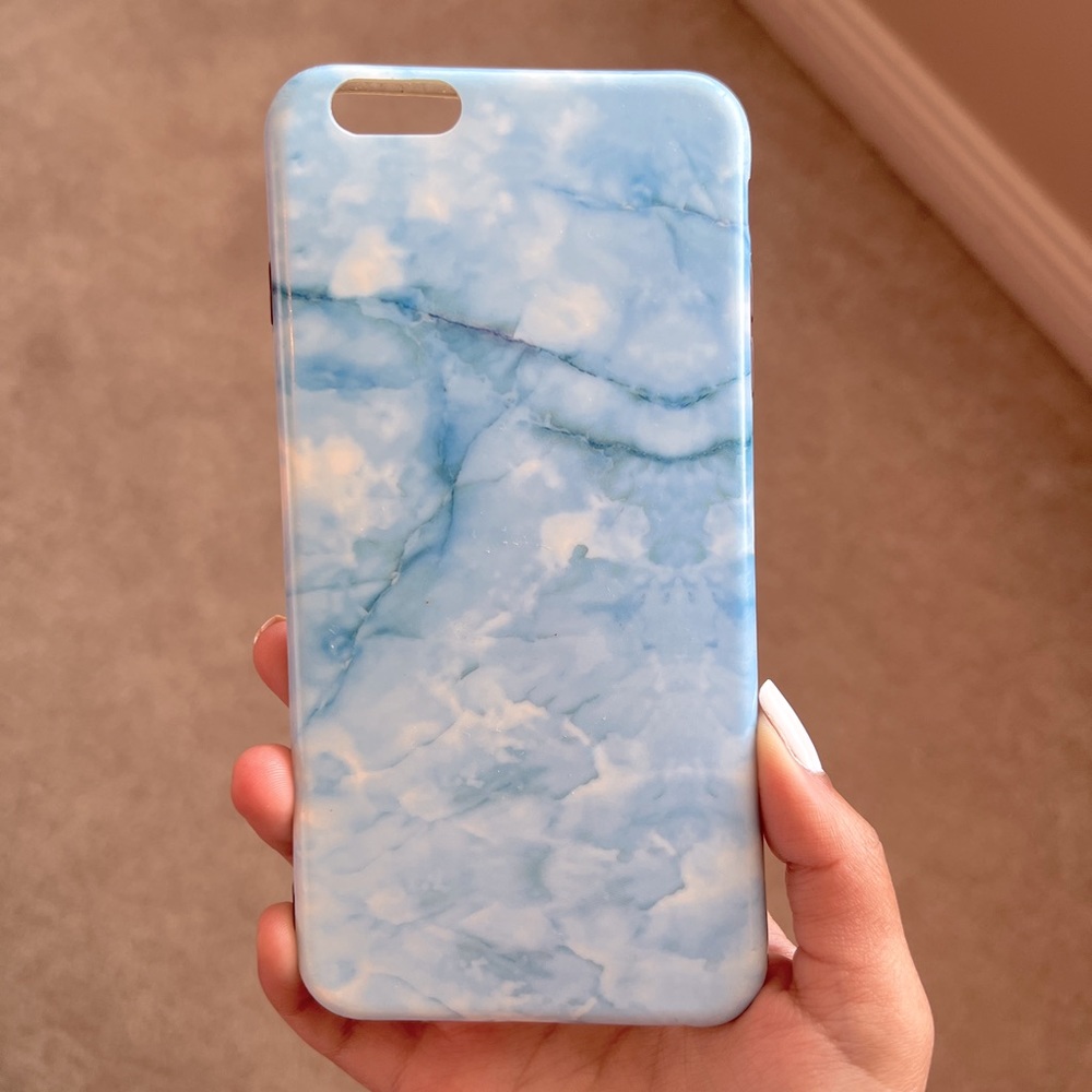 ROSEYTODA iPhone 6S+ Blue Marble Flexible Phone Case